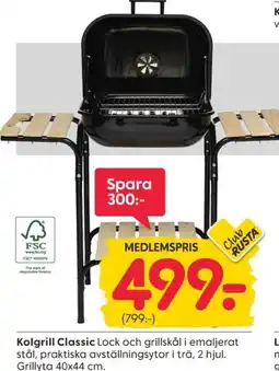 Rusta Kolgrill Classic erbjuda