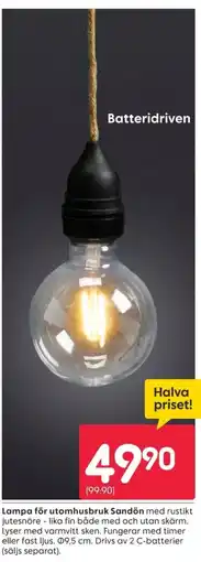 Rusta Lampa för utomhusbruk Sandön erbjuda
