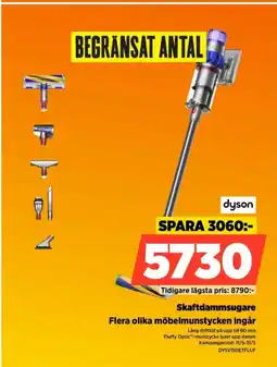 Power Dyson skaftdammsugare flera olika möbelmunstycken ingår erbjuda