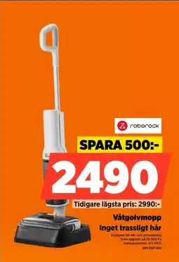 Power Roborock våtgolvmopp inget trassligt hår erbjuda