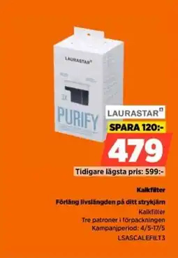 Power LAURASTAR Kalkfilter Förläng livslängden på ditt strykjärn erbjuda