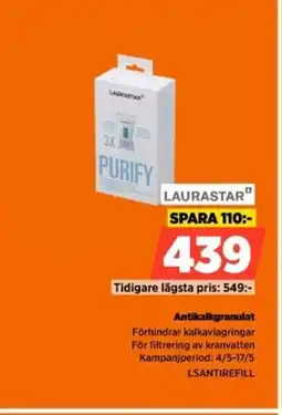 Power LAURASTAR Antikalkgranulat erbjuda