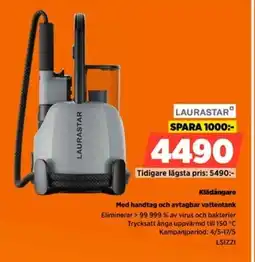 Power Laurastar Klädångare Med handtag och avtagbar vattentank erbjuda