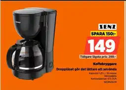 Power Senz kaffebryggare dropplåset gör det lättare att använda erbjuda