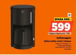 Power Kaffebryggare håller kaffet varmt i timmar erbjuda