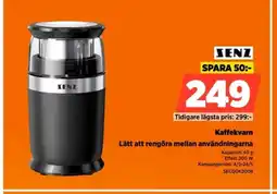 Power Senz kaffekvarn lätt att rengöra mellan användningarna erbjuda
