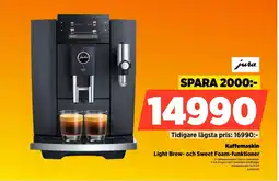 Power Jura kaffemaskin light brew- och sweet foam-funktioner erbjuda