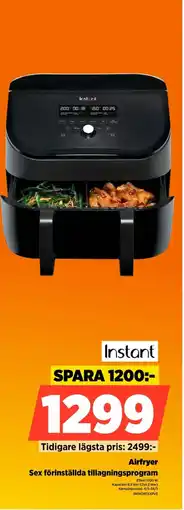Power Airfryer Sex förinställda tillagningsprogram erbjuda