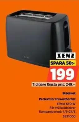Power Senz brödrost perfekt för frukostbordet erbjuda