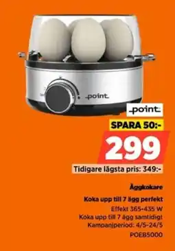 Power Point aggkokare koka upp till 7 ägg perfekt effekt 365-435 w erbjuda