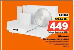 Power Senz skärmaskin för grönsaker, kött och bröd erbjuda