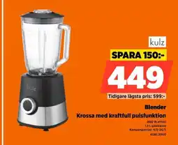 Power Kulz blender krossa med kraftfull pulsfunktion erbjuda