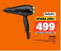 Power BaByliss Hårfön erbjuda