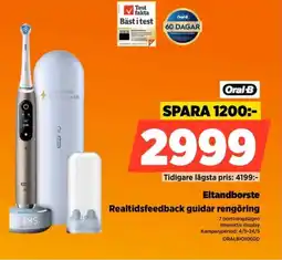 Power Oral-B Eltandborste Realtidsfeedback guidar rengöring erbjuda
