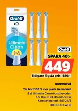 Power Oral B Borsthuvud Tar bort 100 % mer plack än manuell erbjuda