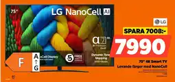 Power LG 75" 4K Smart TV Levande färger med NanoCell erbjuda