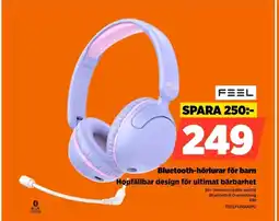 Power FEEL Bluetooth-hörlurar för barn Hopfällbar design för ultimat bärbarhet erbjuda