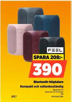 Power Bluetooth-högtalare Kompakt och vattenbeständig erbjuda