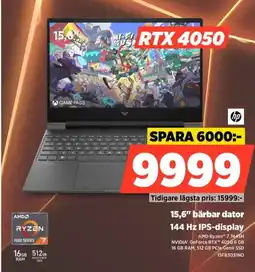 Power Hp 15,6" bärbar dator 144 hz ips-display erbjuda