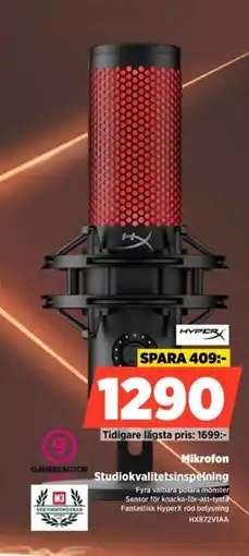 Power HYPER Mikrofon Studiokvalitetsinspelning erbjuda