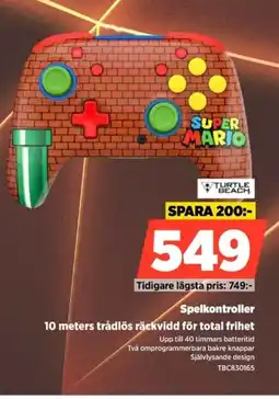 Power Turtle spelkontroller 10 meters trådlös räckvidd för total frihet erbjuda