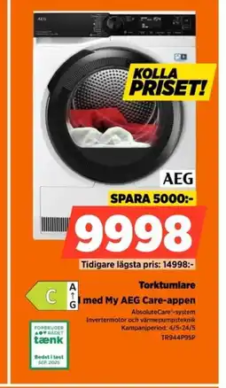Power AEG Torktumlare I med My AEG Care-appen erbjuda