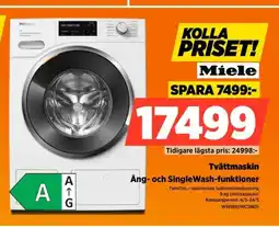 Power Miele Tvättmaskin Ång- och Single Wash-funktioner erbjuda