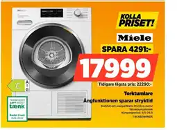 Power Miele Torktumlare Angfunktionen sparar stryktid erbjuda