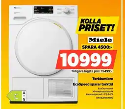 Power Miele Torktumlare EcoSpeed sparar torktid erbjuda