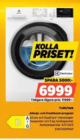 Power Tvätt/tork Allergi- och FreshScent-program erbjuda