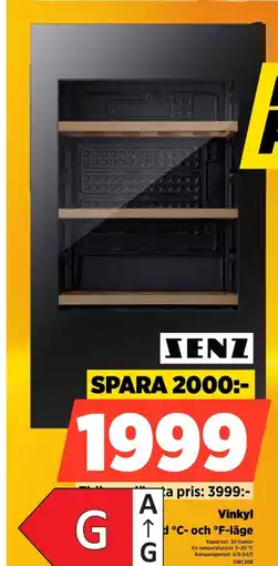 Power Vinkyl ↑ °c- och °f-läge erbjuda