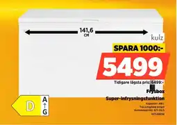 Power Frysbox Super-infrysningsfunktion erbjuda