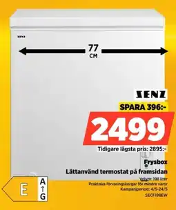 Power Frysbox Lättanvänd termostat på framsidan erbjuda