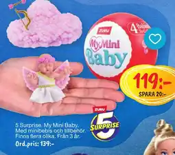 Leklust 5 Surprise My Mini Baby erbjuda