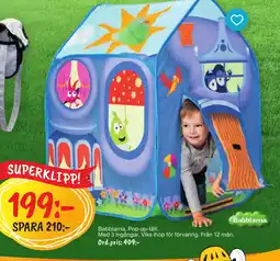 Leklust Babblarna Pop up-tält erbjuda