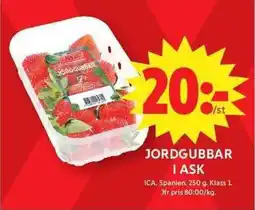 ICA Maxi ICA Jordgubbar i ask erbjuda
