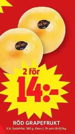 ICA Maxi ICA Röd grapefrukt erbjuda