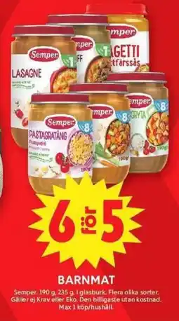 ICA Maxi SEMPER Barnmat erbjuda