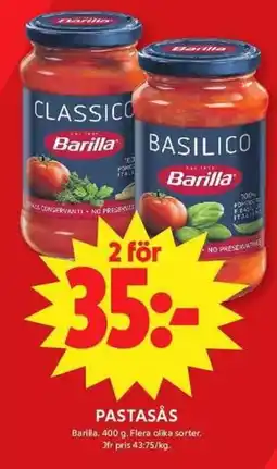 ICA Maxi BARILLA Pastasås erbjuda