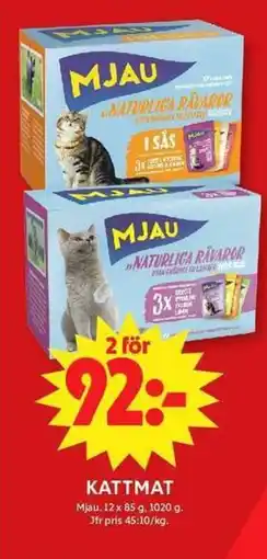 ICA Maxi MJAU Kattmat erbjuda