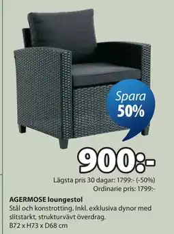 JYSK AGERMOSE loungestol erbjuda
