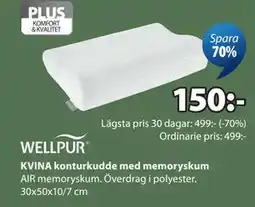 JYSK KVINA konturkudde med memoryskum erbjuda