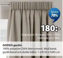 JYSK GODDO gardin erbjuda