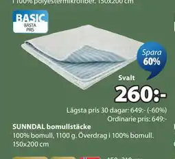 JYSK SUNNDAL bomullstäcke erbjuda