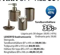 JYSK LEKERYD badrumsserie erbjuda