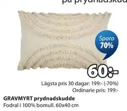 JYSK GRAVMYRT prydnadskudde erbjuda