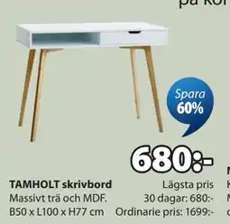 JYSK TAMHOLT skrivbord erbjuda