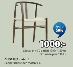 JYSK GUDERUP matstol erbjuda