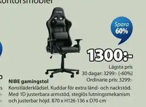JYSK NIBE gamingstol erbjuda