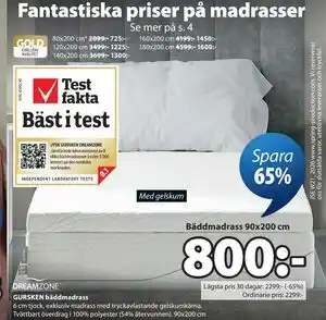 JYSK GURSKEN bäddmadrass erbjuda